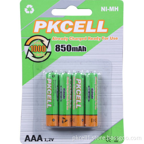 Ni-MH AAA 850mA Rechargeable Battery (Alrealdy Charged Ready For Use Battery)